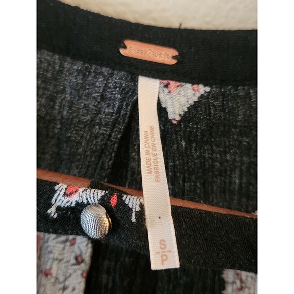 Free People Black Oversize top Sleeveless cutout Small - Picture 5 of 6